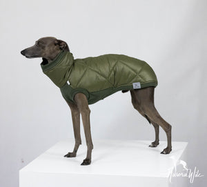 Olive puffer jumper