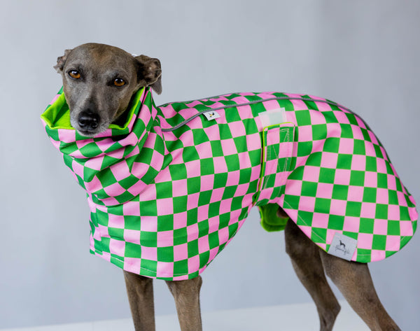 Checkered watermelon raincoat