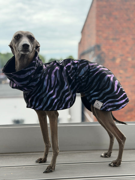 Light holo zebra raincoat