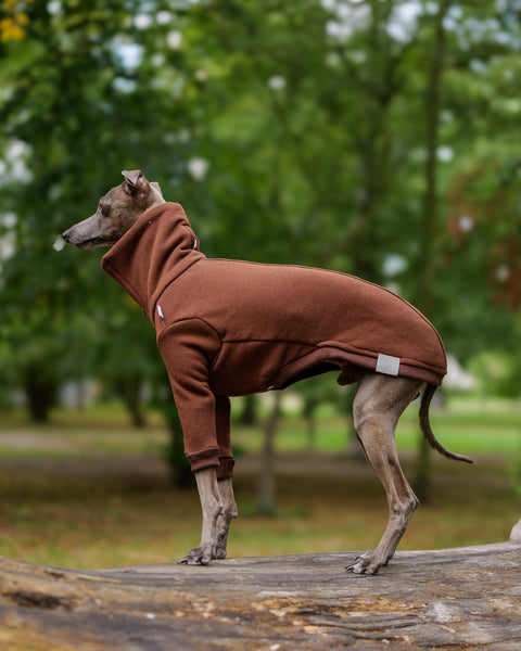 ZIPPER Chocolate jumper with sleeves