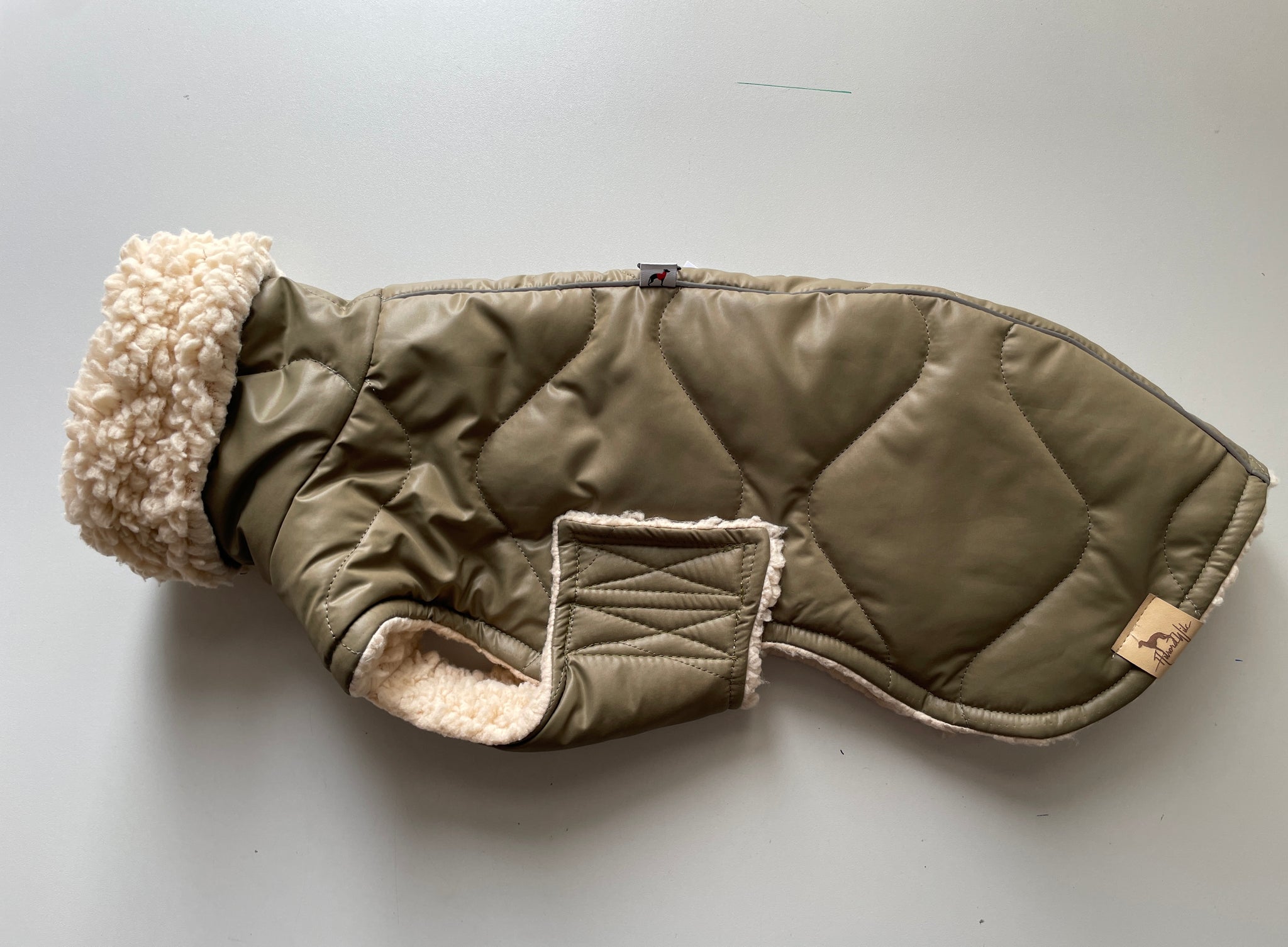 LIMITED Olive coat with belly warmer